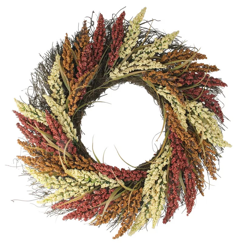 Northlight Autumn Harvest Mixed Heather Artificial Grapevine Wreath, 22 Inch Unlit | Target