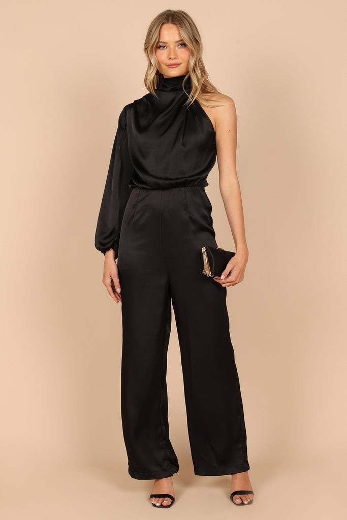 Savannah One Shoulder Jumpsuit - Black | Petal & Pup (US)