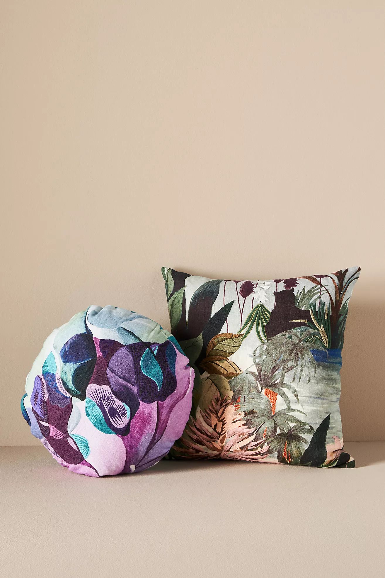 Embroidered Tesserae Pillow | Anthropologie (US)