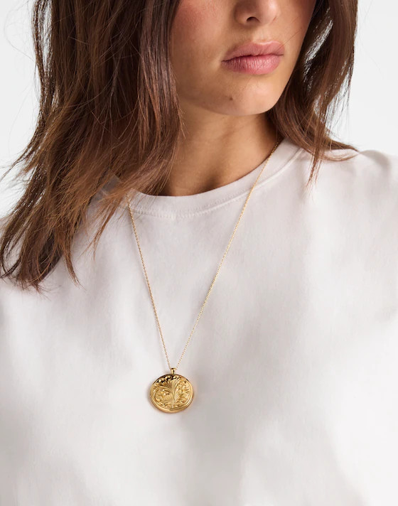 Engraved Locket Pendant Necklace | Madewell
