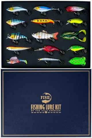 Fishing Lures Kit for Diving Bass/Trout/Pike with Lifelike Action, Fishing Gear Set for 2025 Xmas | Amazon (US)