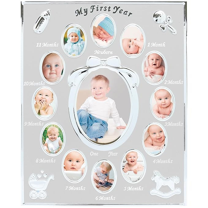 Tiny Ideas Baby’s My First Year Picture Frame, Monthly Milestone Photo Collage, 12 Month Baby K... | Amazon (US)