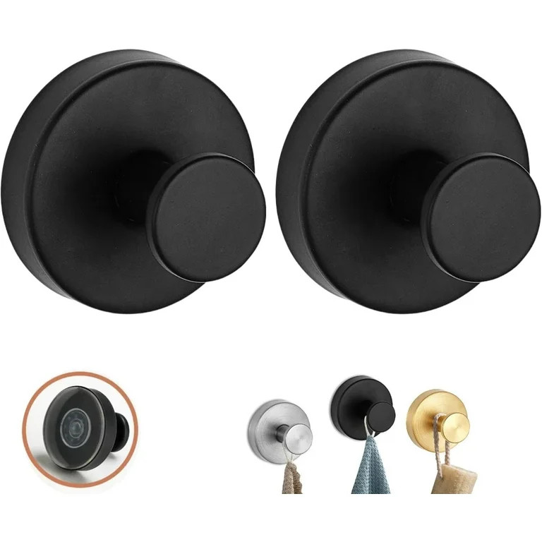 Luxe Hold No-Drill Hooks, 2024 Upgraded Suction Cup Hooks, Stainless Steel Waterproof Suction Cup... | Walmart (US)