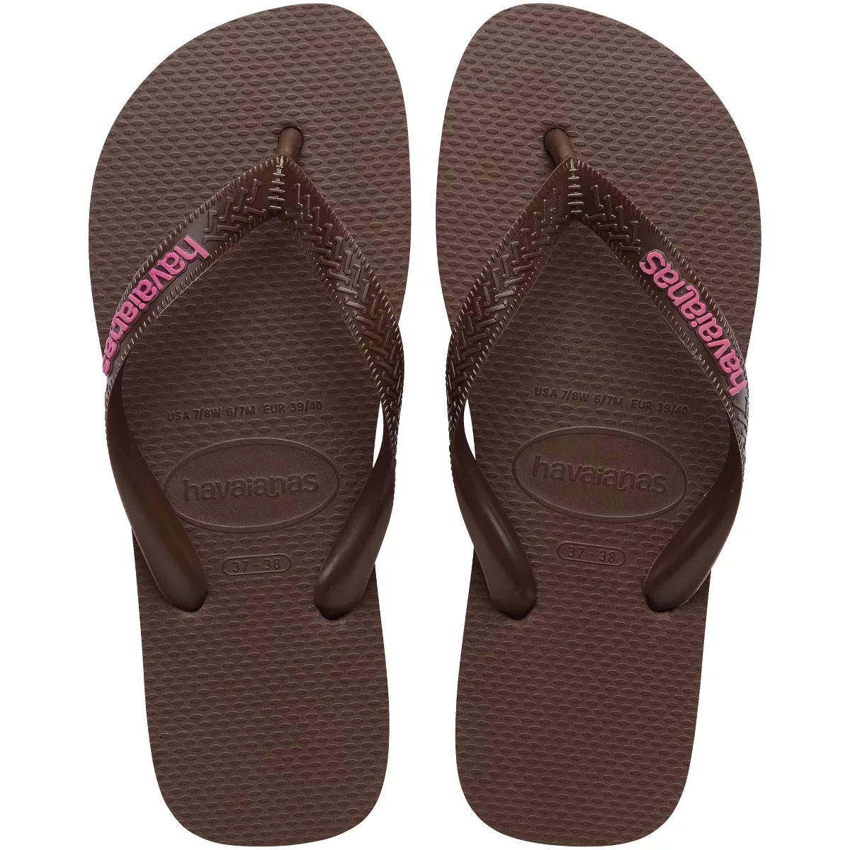 Havaianas Women's Logo Flip Sandals - Dark Brown 7-8 | Target