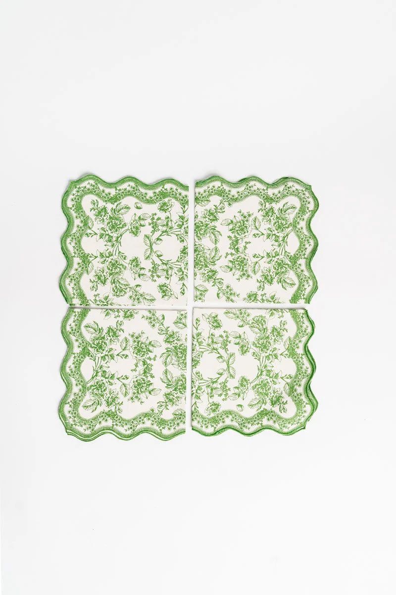 Printed Linen Napkin Set x 4 - Sage | Rachel Parcell