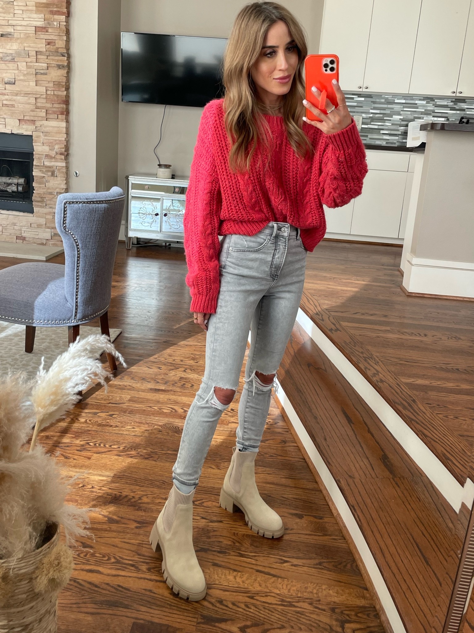 Fall boots grey jeans size 00 short

#LTKunder100 #LTKunder50