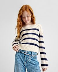 Girls Striped Sweater - cream | The Children's Place