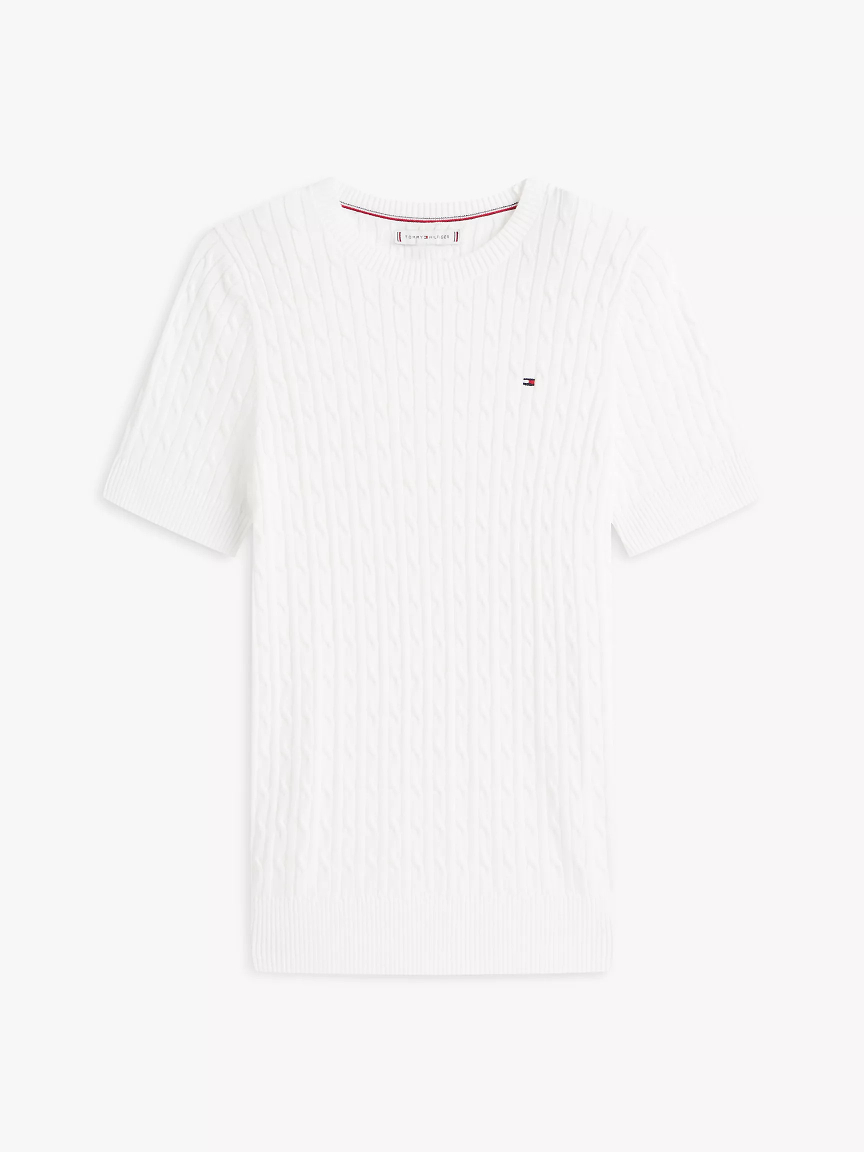 Short-Sleeve Cable Knit Sweater | Tommy Hilfiger | Tommy Hilfiger (US)