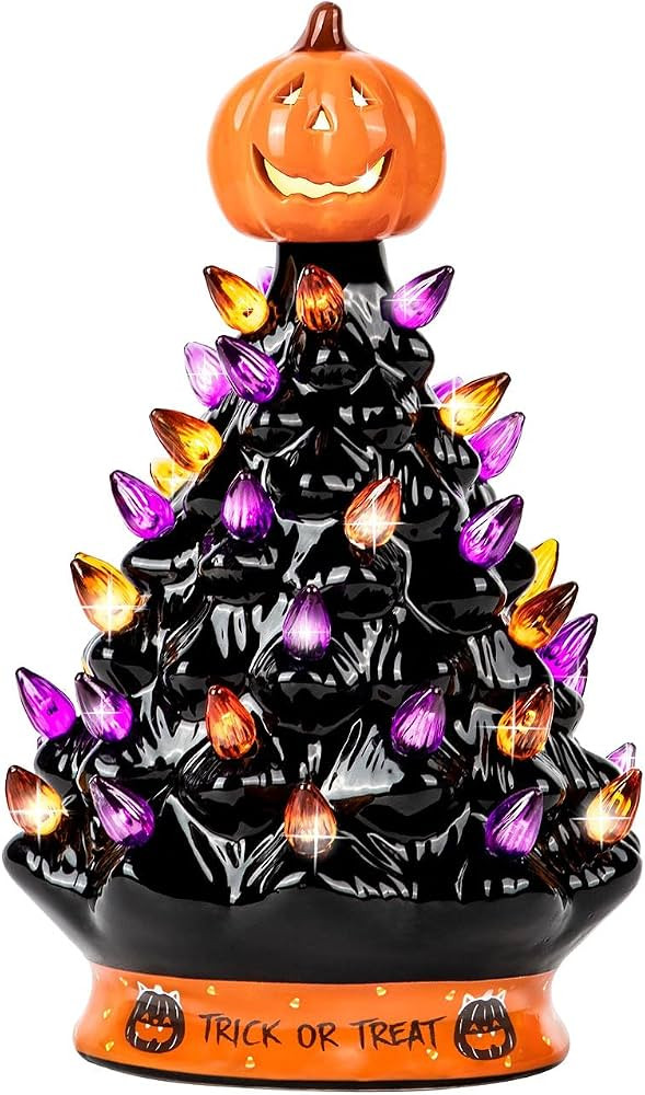RJ Legend Ceramic Tree - Halloween Decoration Made with Ceramic, Orange Pumpkin Head-Home Decorat... | Amazon (US)