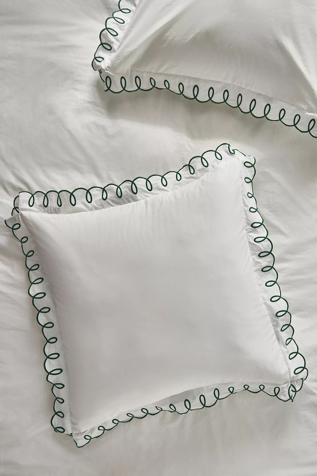 Maeve by Anthropologie Looped Organic Percale Euro Sham | Anthropologie (US)