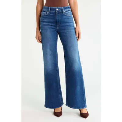 PAIGE Anessa High Waist Wide Leg Jeans in Hamptons at Nordstrom, Size 25 | Nordstrom