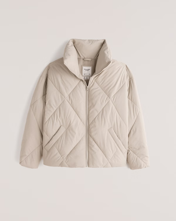 Oversized Diamond Puffer | Abercrombie & Fitch (US)