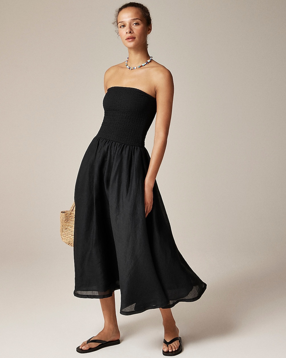 Strapless mixy dress | J. Crew US