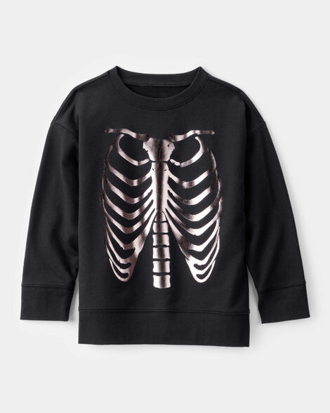 Carter's Boys Metallic Skeleton Long-Sleeve Graphic Tee - Black 10 Black | Carter's Inc