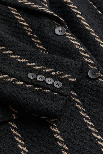 Oversized Jacket - Black/striped - Ladies | H&M US | H&M (US + CA)