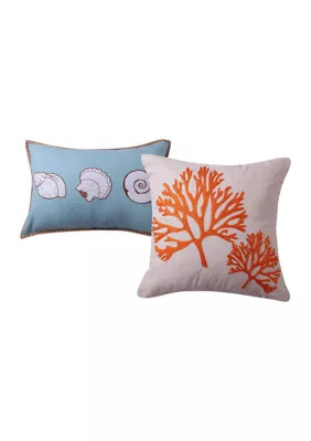 Greenland Home Fashions Maui Decorative Pillow Pair | Belk