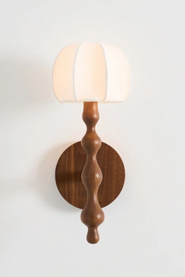 LALA Reimagined Wood Shaded Sconce Wall Light | Anthropologie (US)
