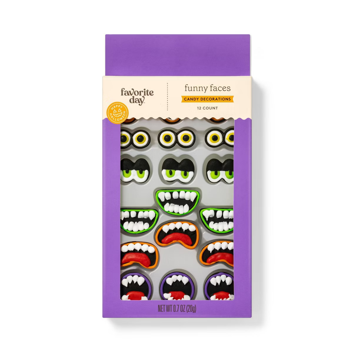 Funny Faces 2D Icing Decorations - 12ct / .7oz - Favorite Day™ | Target