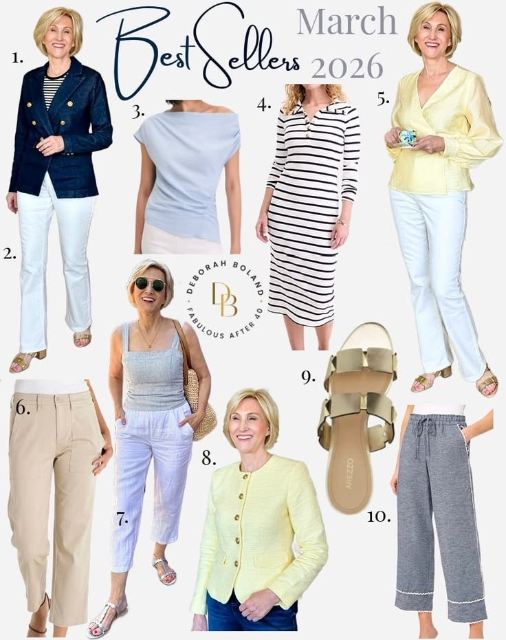March best sellers are in… and you all have great taste 🤍✨

I always love seeing what pieces you’re loving most, and this month’s lineup is such a good mix of polished classics and easy everyday staples — from that chic denim jacket moment to effortless striped dresses and those comfy, wear-on-repeat pants 🙌

It’s clear we’re all leaning into pieces that feel as good as they look… versatile, flattering, and easy to style for real life. (My kind of wardrobe 💙)

Thank you for shopping along with me and trusting my picks — it truly means so much 🫶 Which one is your favorite this month? 💬


#LTKSeasonal #LTKOver40 #LTKootd