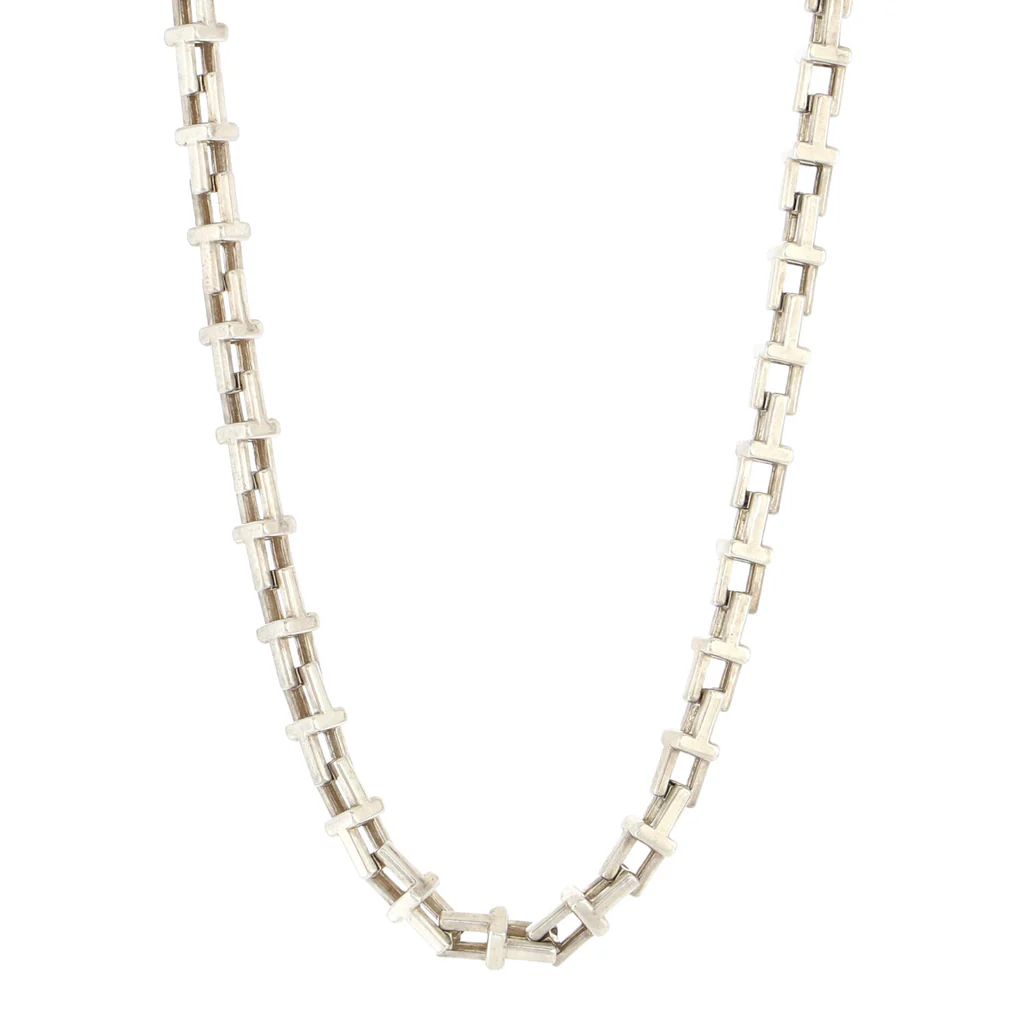 T Chain Necklace Sterling Silver Narrow | Rebag