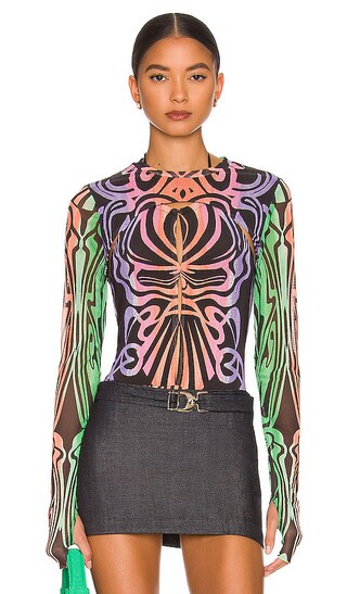 Liya Bodysuit in Multi Nouveau | Revolve Clothing (Global)