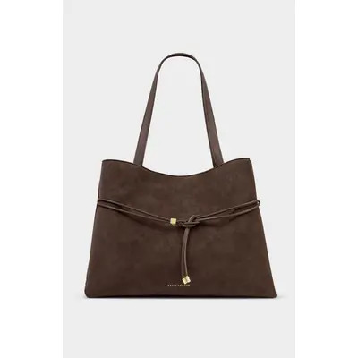 Katie Loxton Lori Suedette Tote Bag in Chocolate at Nordstrom | Nordstrom