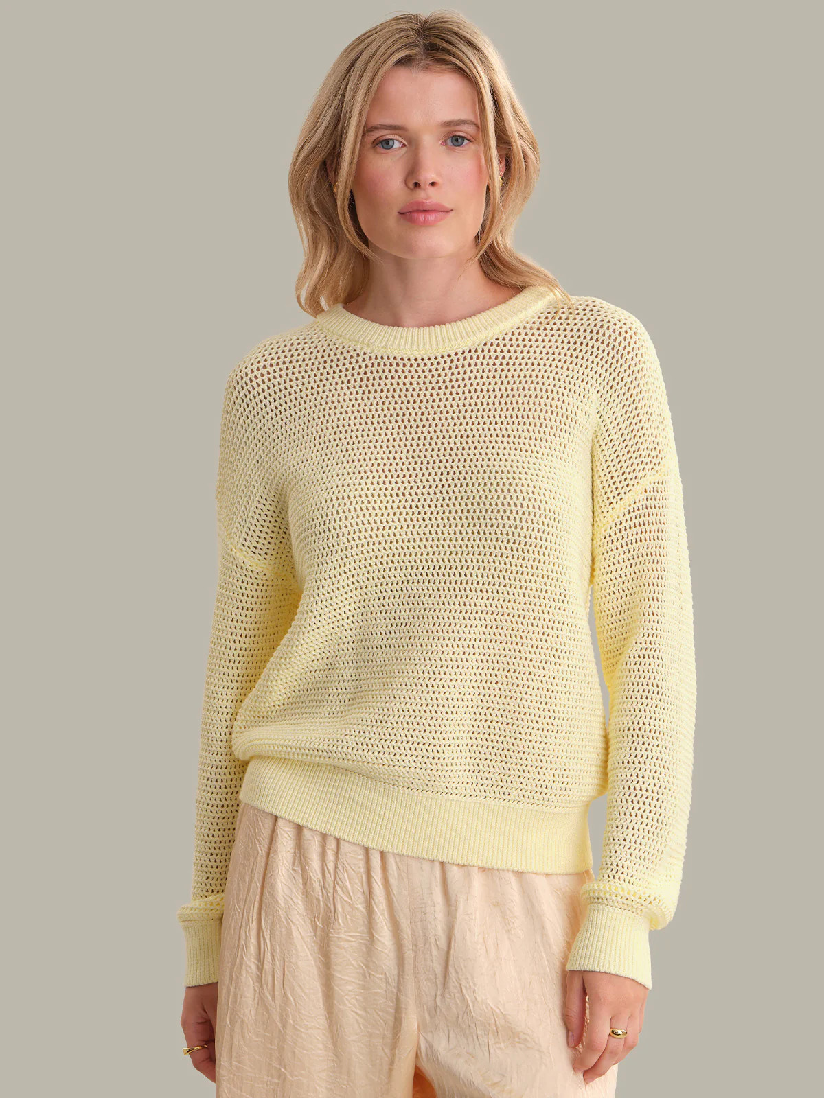Iris: Cotton Open Stitch Sweater | 525 America