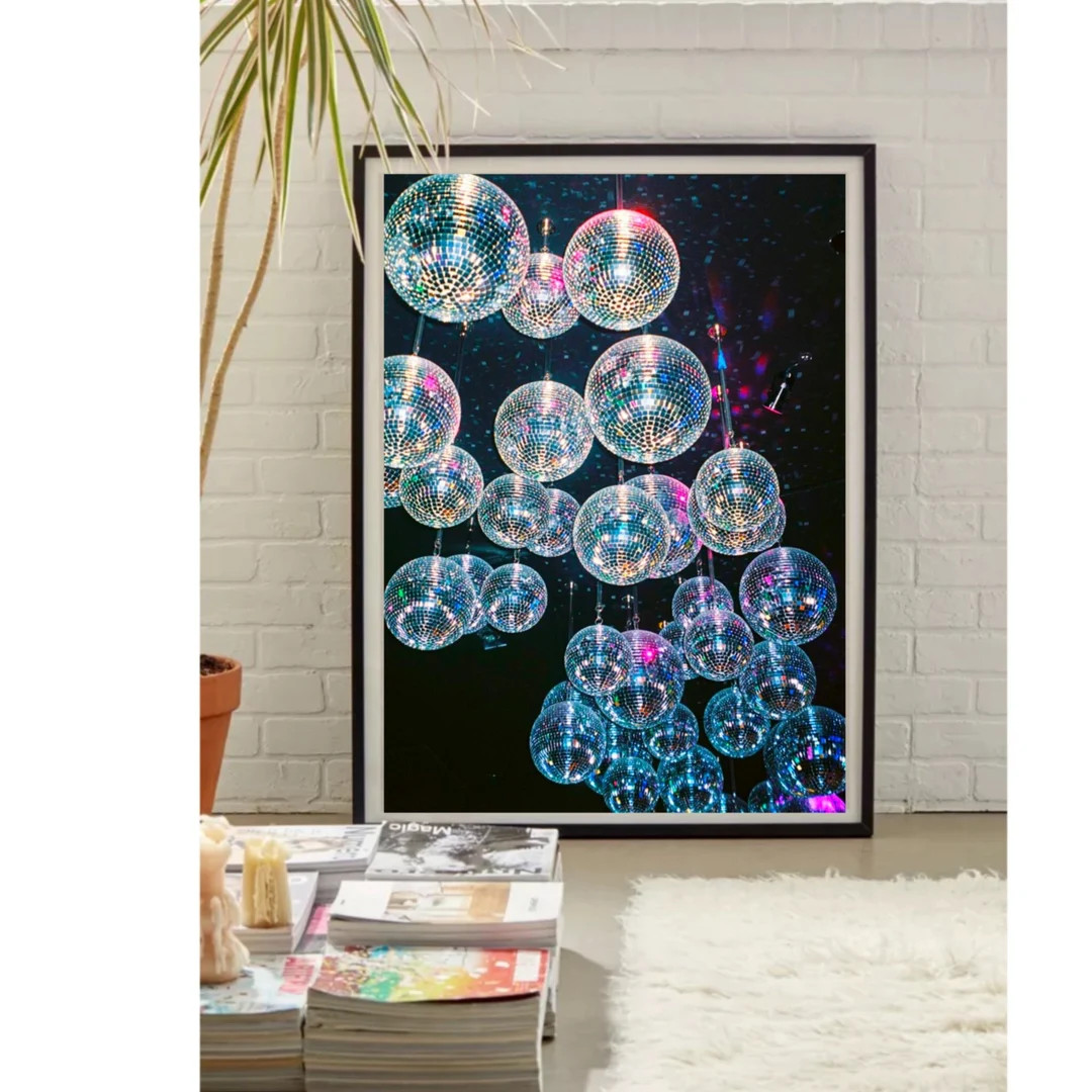 Disco Ball Print, Preppy Wall Art, Trendy Wall Art, Girly Wall Art, Dorm Room Decor, Funky Wall A... | Etsy (US)
