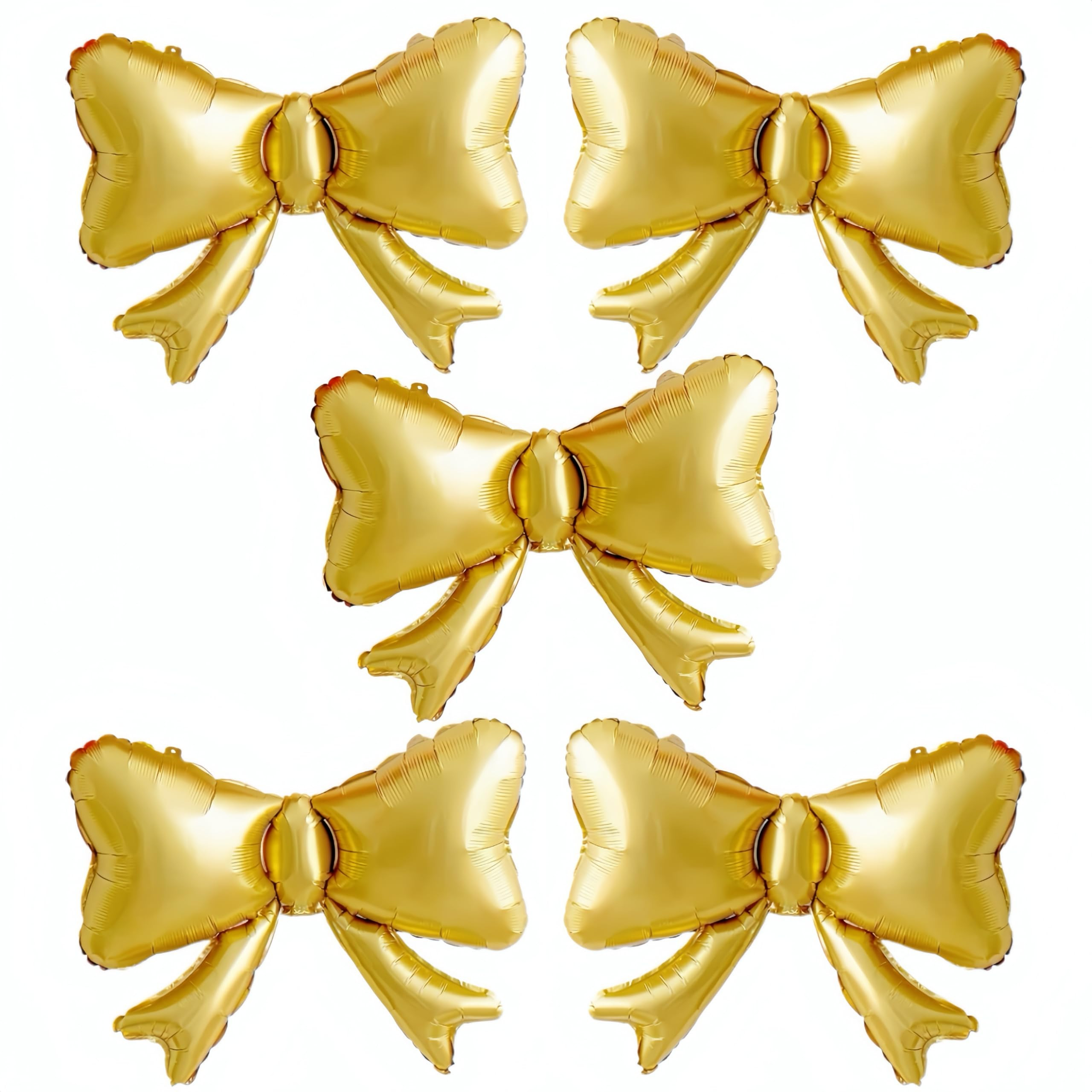 5Pcs Gold Bow Balloons for Graduation Party/Gold Birthday, Wedding, Engagement, Bachelorette, Ann... | Amazon (US)