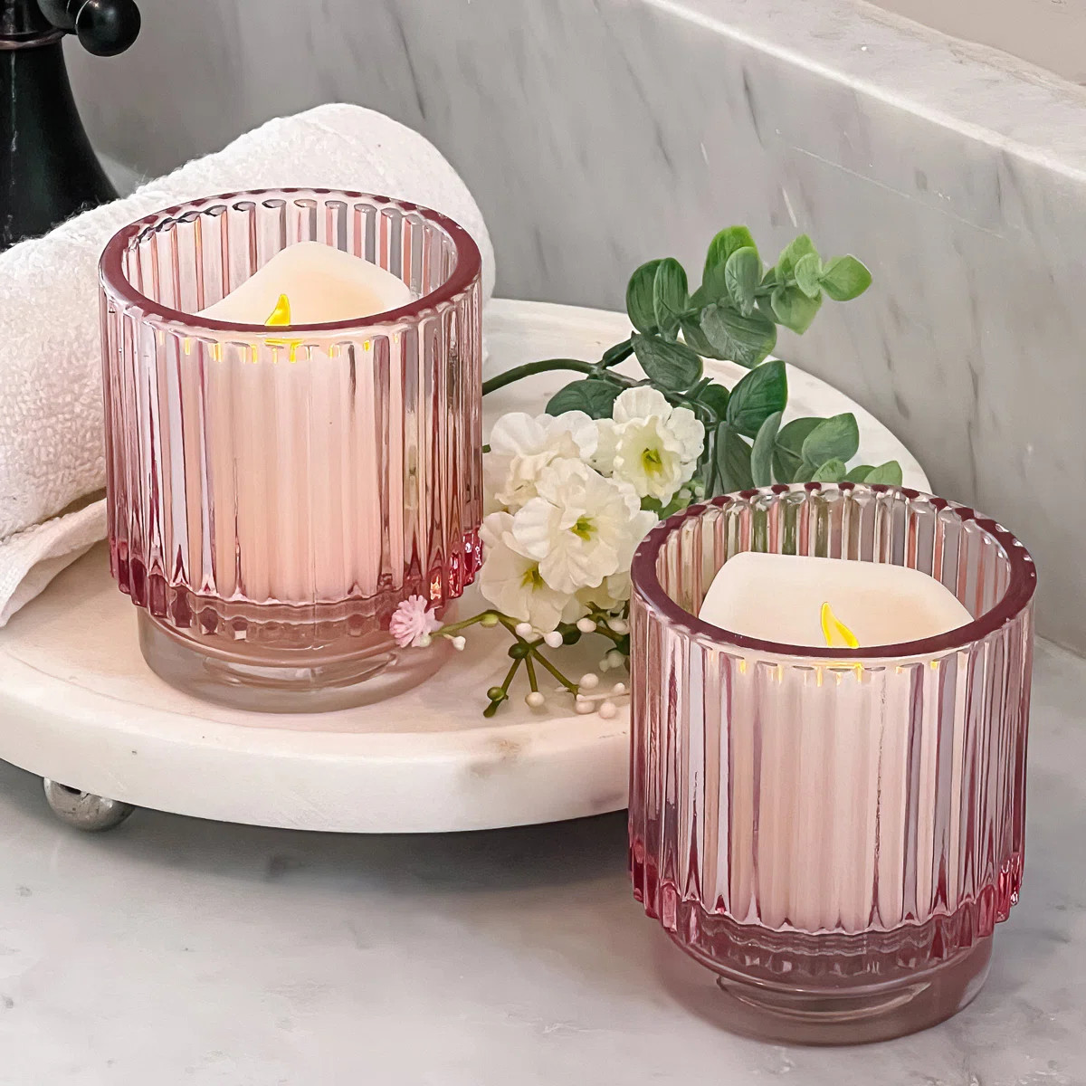 3'' H Glass Tabletop Votive Holder (Set of 6) | Wayfair North America