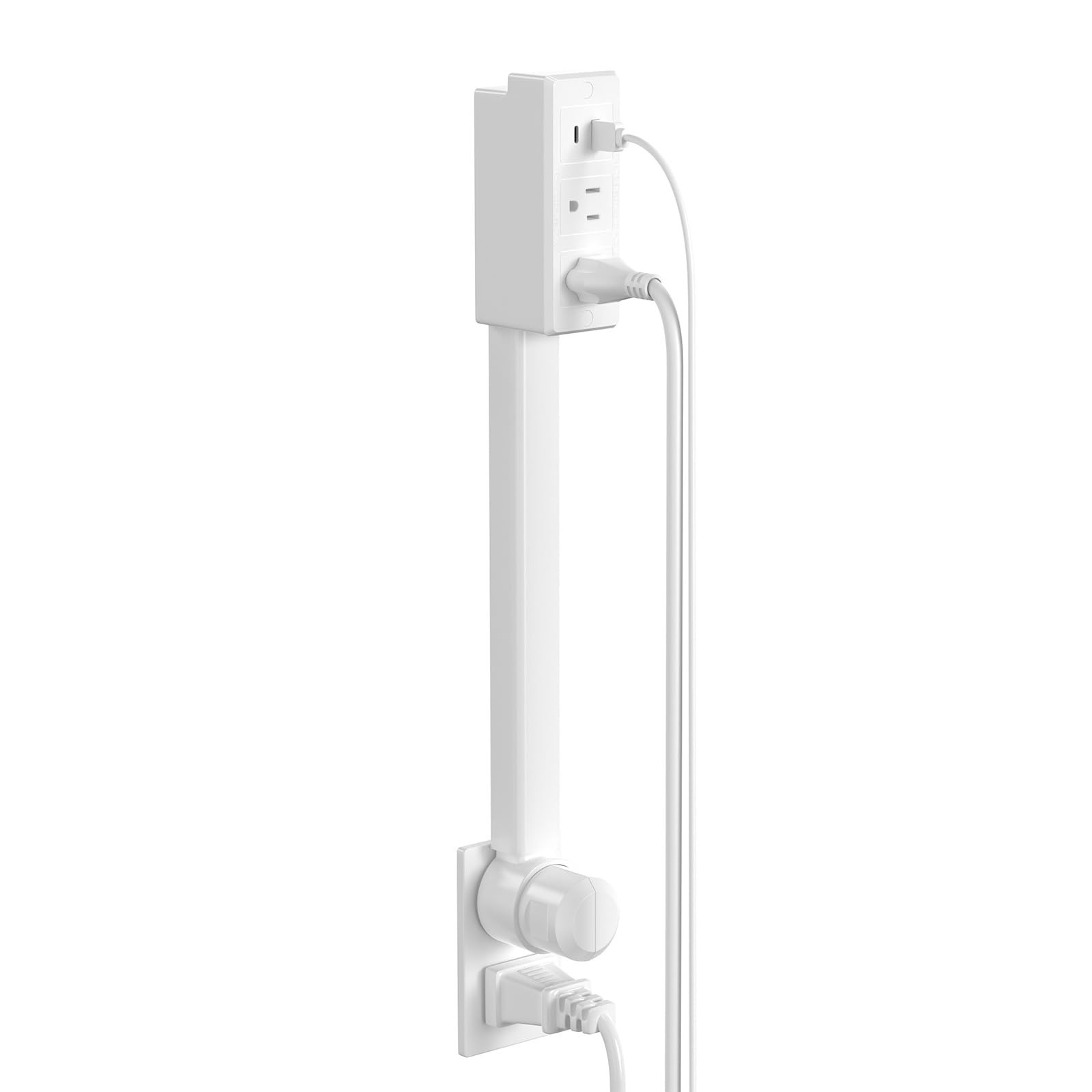 Outlet Extender Stick, Extendable Outlet, Adjustable 17"-28" Extender, 180° Rotating Plug, 2 AC ... | Amazon (US)