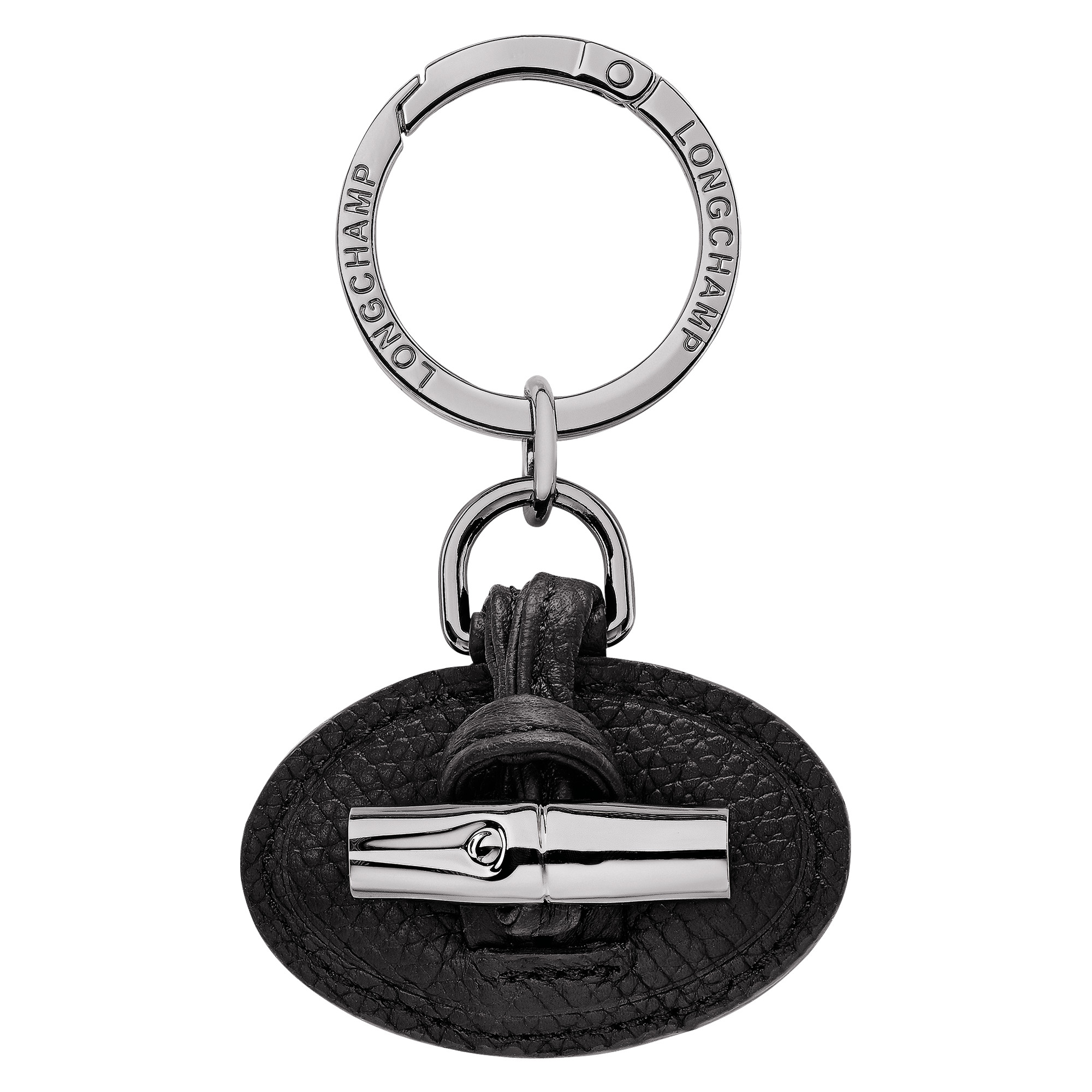 Le Roseau Key ring Black - Leather | Longchamp US | Longchamp