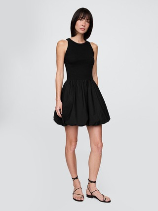 Mixed Media Bubble Mini Dress | Gap (US)