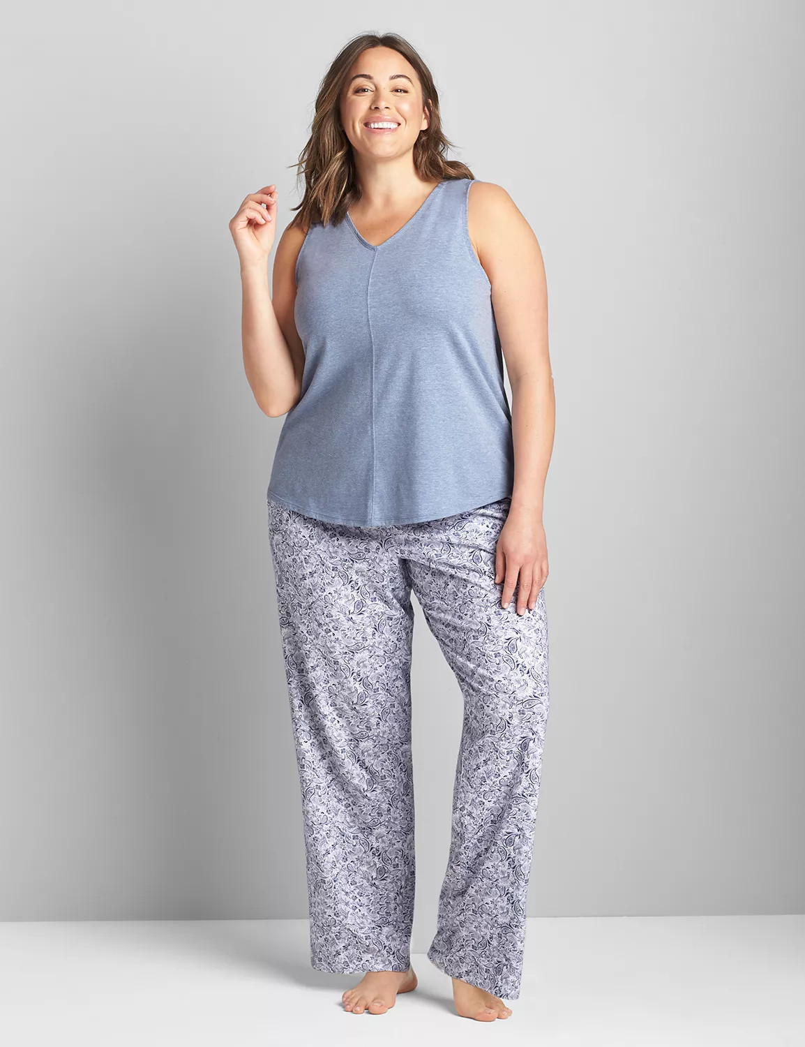 Lane Bryant Women's Tank & Pant Pj Set 12L Country Blue | Lane Bryant (US)