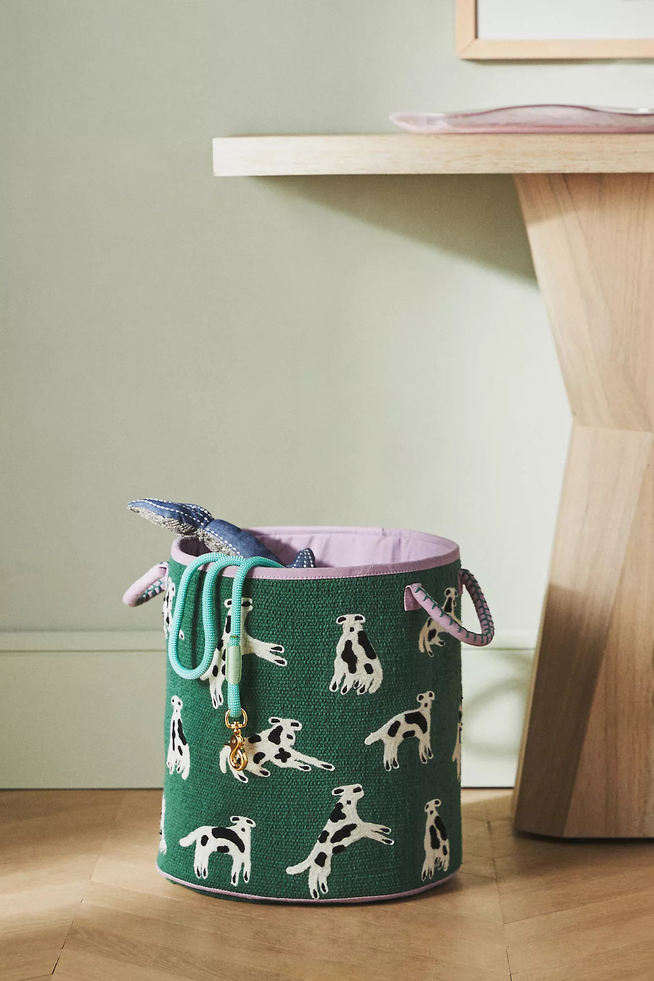 Dog Patterned Basket | Anthropologie (US)