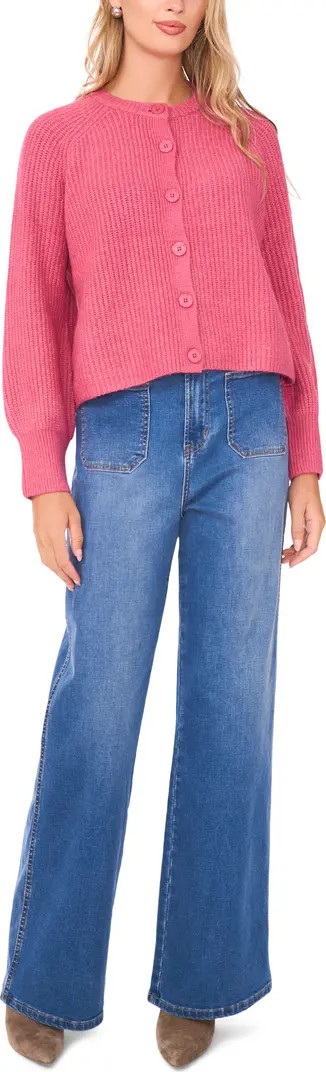 Vince Camuto Saddle Raglan Sleeve Rib Cardigan | Nordstromrack | Nordstrom Rack