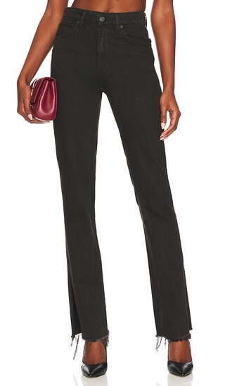 Harlow High Rise Slim Boot with Slit Jeans in Redwood Grove | Revolve Clothing (Global)