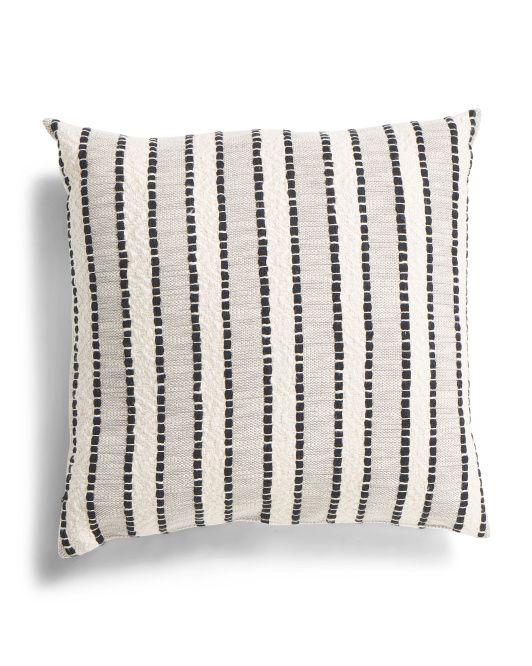 22x22 Embroidered Stripe Pillow | TJ Maxx