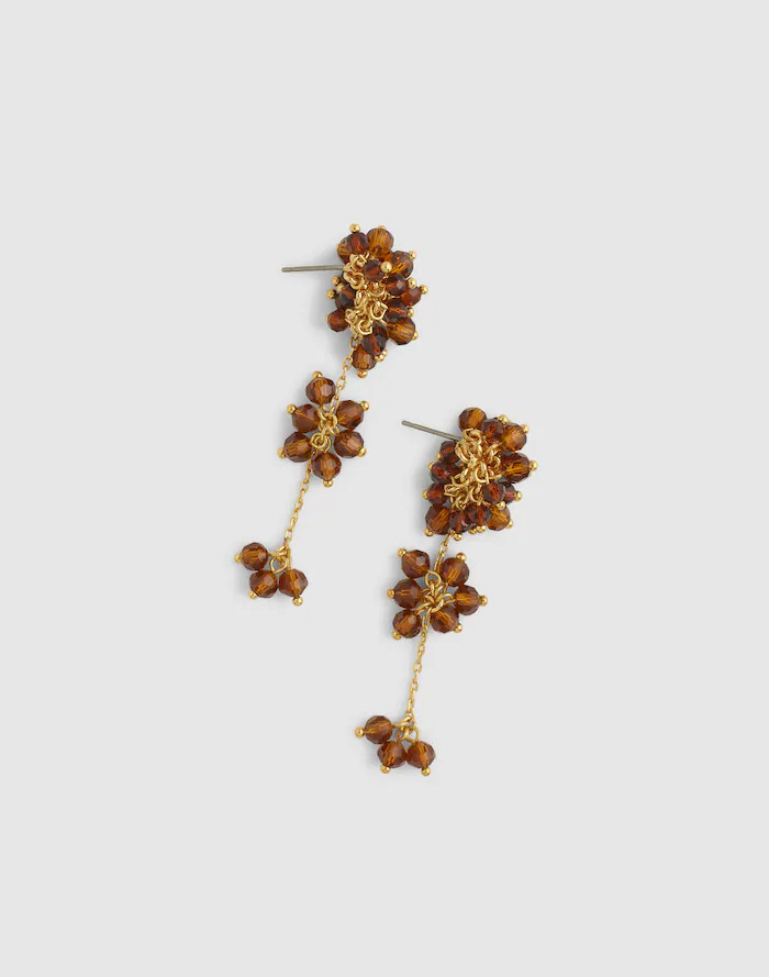 Beaded Cluster Drop Statement Earrings | Madewell