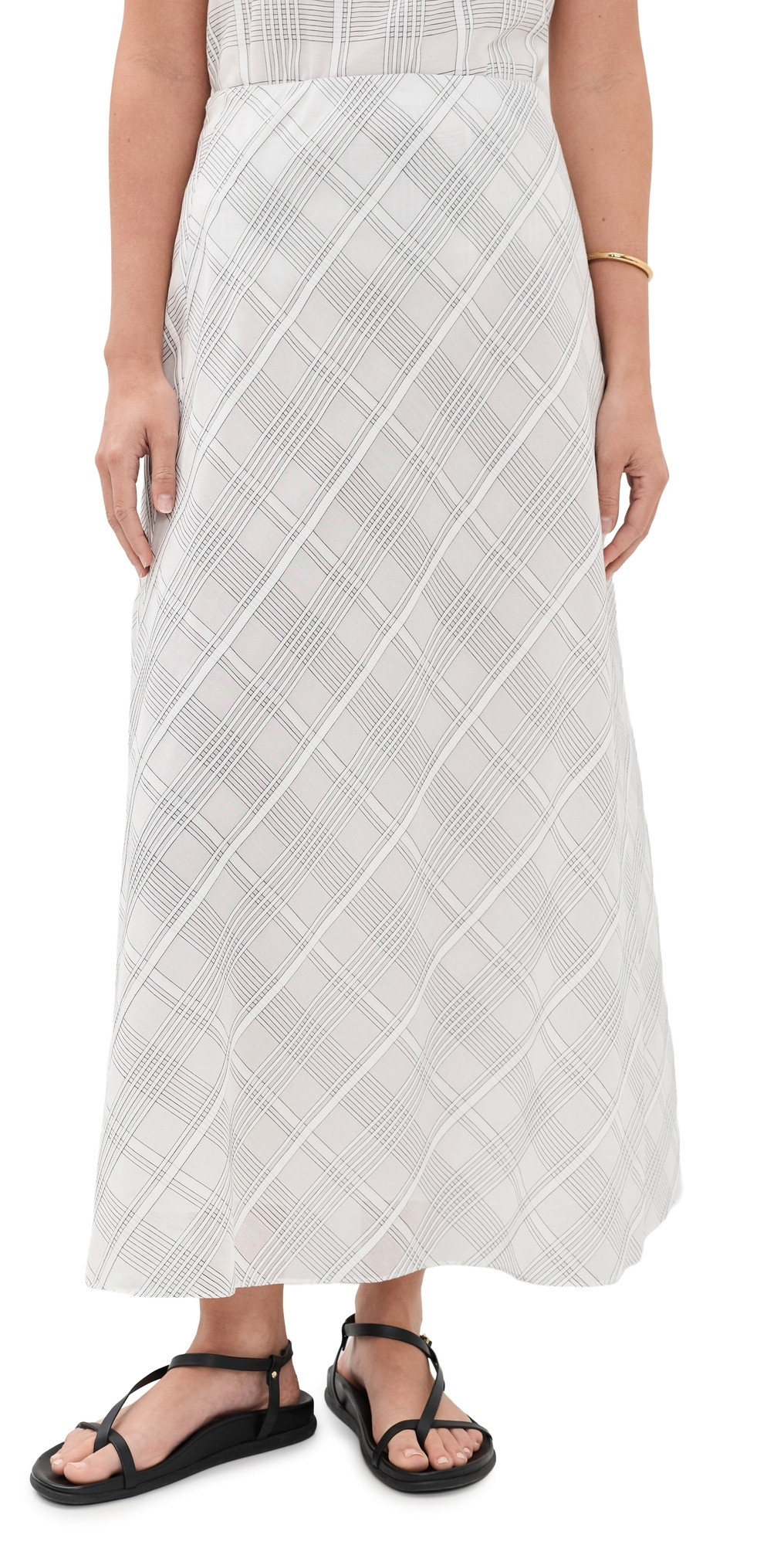rag & bone Wren Plaid Skirt White Plaid M | Shopbop