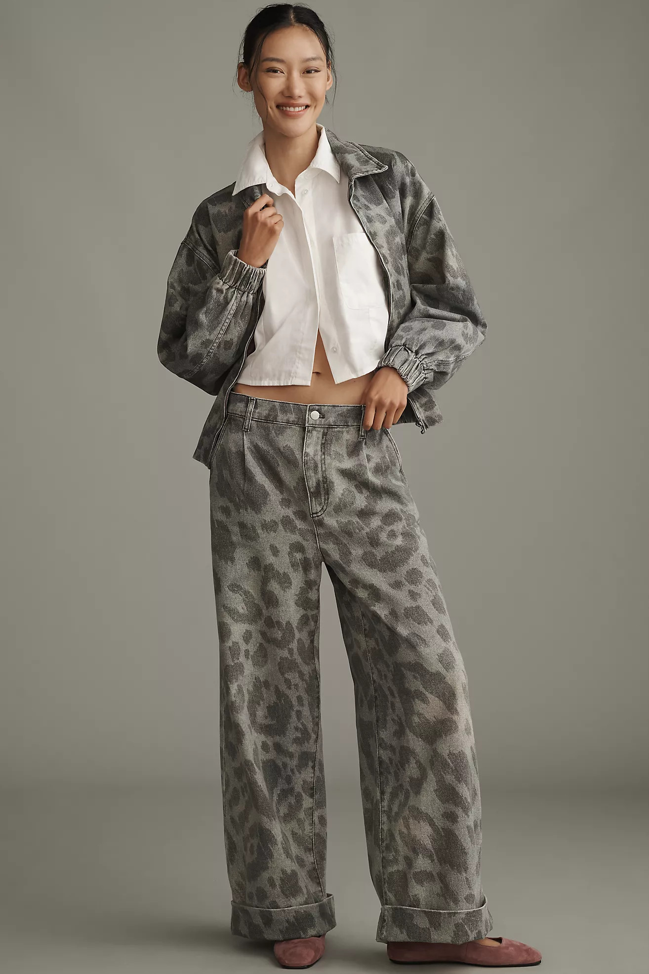 The Leon Double Hem High-Rise Wide-Leg Cuffed Jeans by Pilcro | Anthropologie (US)