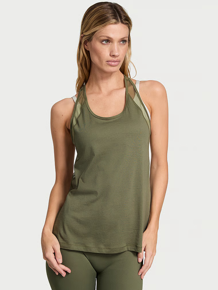 Buy VSX Pima Cotton Jersey Racerback Tank, Bare Pink - Order Tops online - Victoria's Secret US | Victoria's Secret (US / CA )
