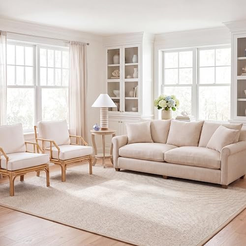 SAFAVIEH Natural Fiber Area Rug 11x15 X-Large Textured, Marble NF143B | Amazon (US)