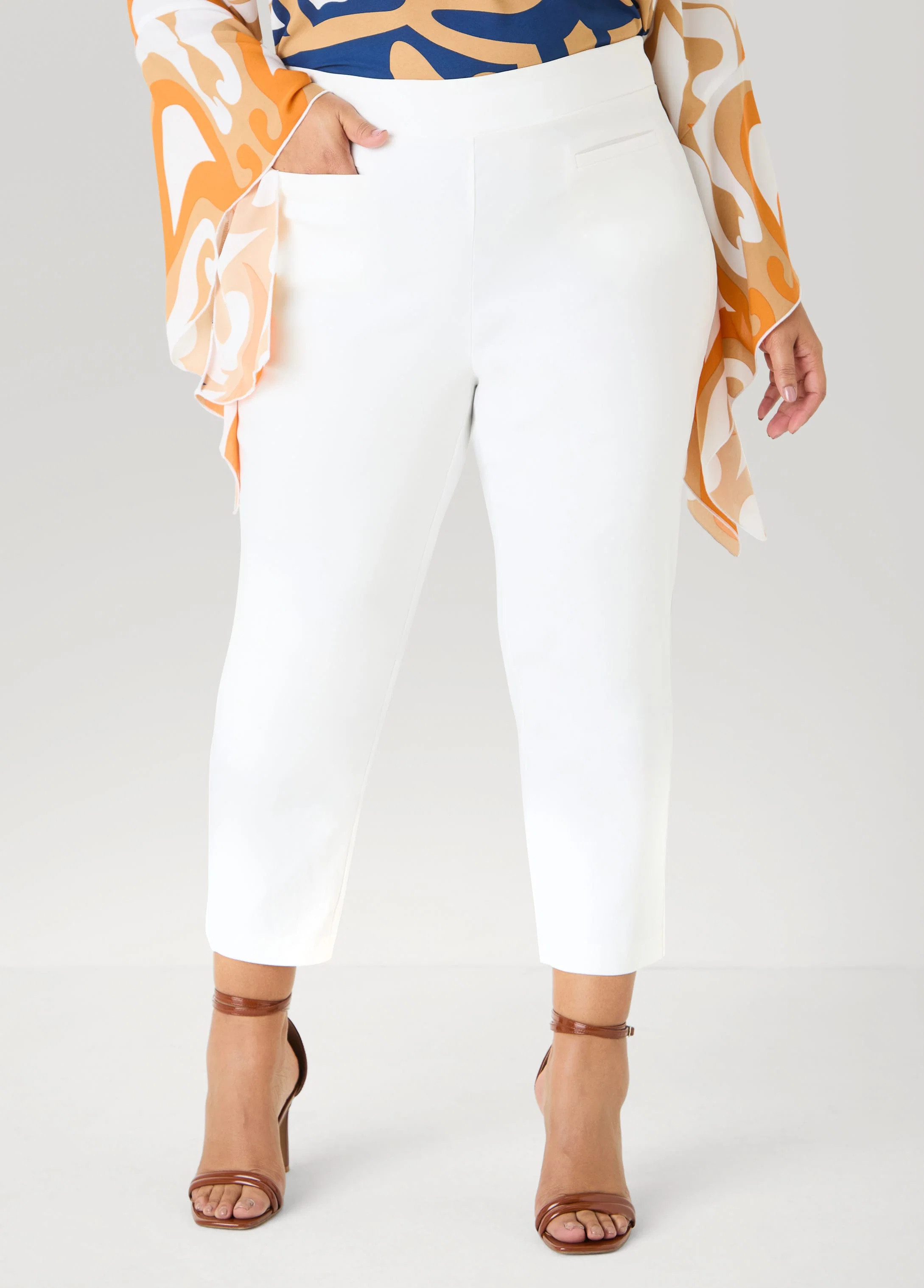 Millennium Pocket Front Capris | Ashley Stewart