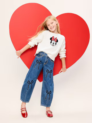 Old Navy x Disney Minnie Mouse Graphic Pullover Sweater for Girls | Old Navy (US)