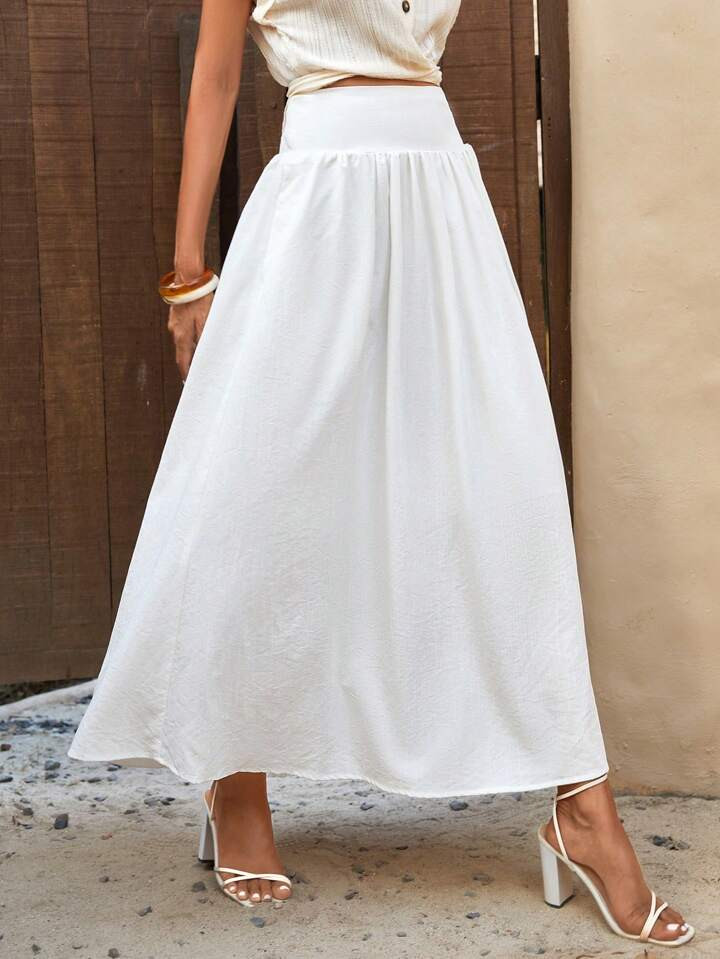 SHEIN LUNE A-Linie Rock mit hoher Taille, | SHEIN