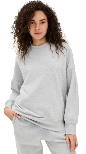 Beyond Yoga Women's Solstice Oversized Sweatshirt, Light Heather Grey, L | Amazon (US)