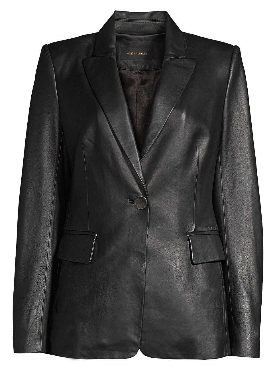 Kobi Halperin Women's Avery Leather Blazer - Black - Size XXL | Saks Fifth Avenue