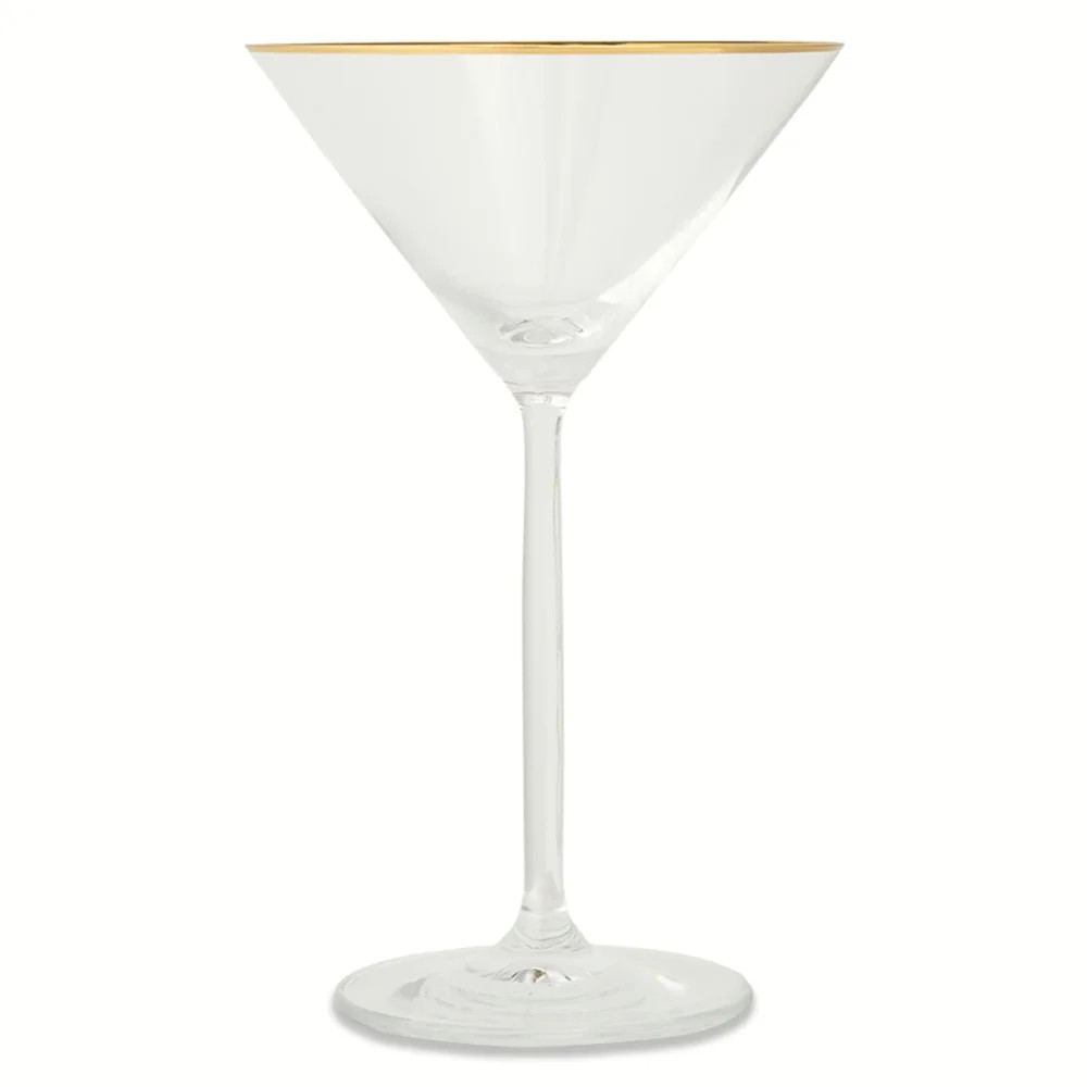 Thyme & Table 7 fl oz Martini Glass with Gold Rim | Walmart (US)