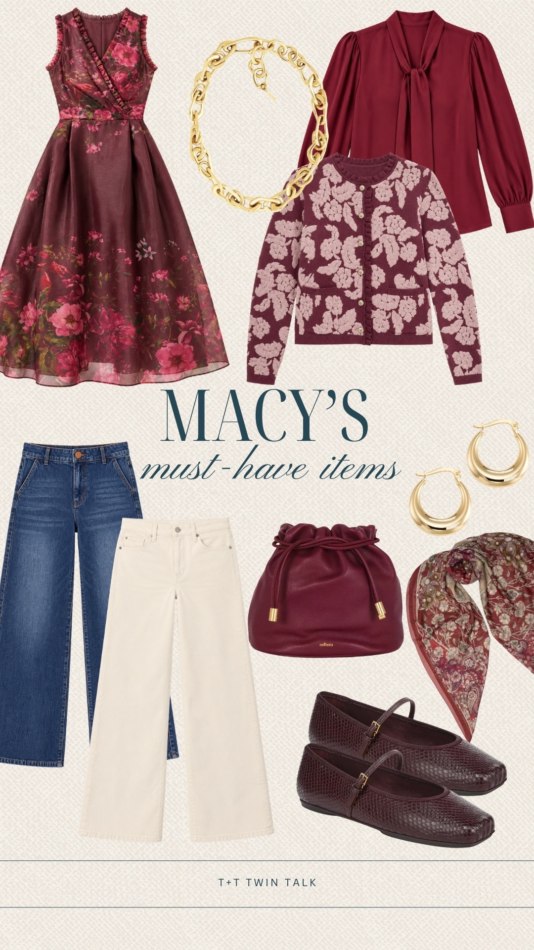 We’re loving these Macy’s must-have pieces for fall, from the floral dresses and burgundy layers to the perfect denim and rich accessories. The mix of deep reds, florals, and classic denim makes these pieces so easy to style for the season. These would be perfect for date nights, fall dinners, weekend plans, or any autumn event on the calendar.

#LTKSeasonal #LTKOver40 #LTKMidsize